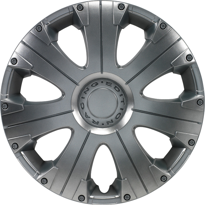 4-Delige Wieldoppenset Racing 16-inch zilver