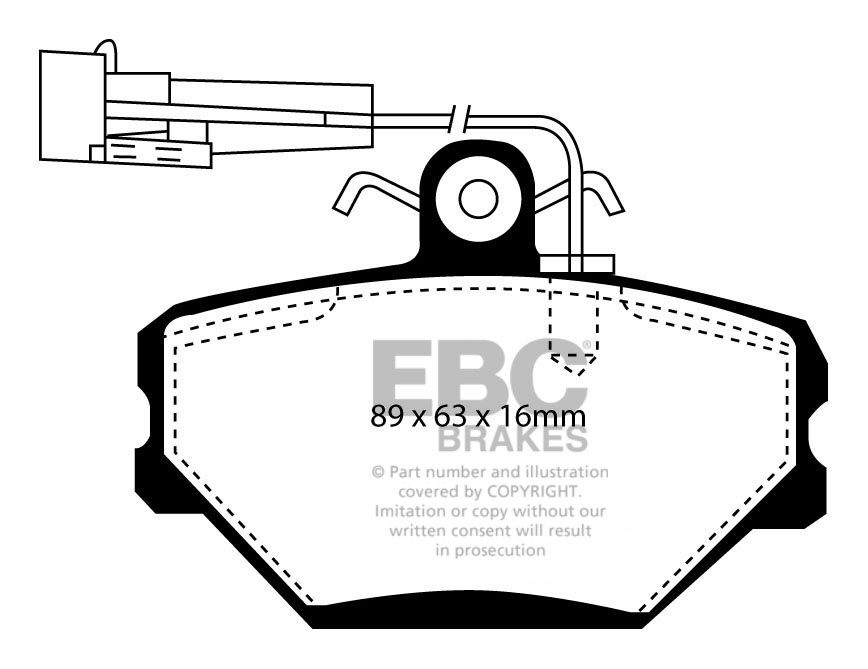 EBC Brakes FSO Polonez 1.6 94-2002 Remblokken voorzijde