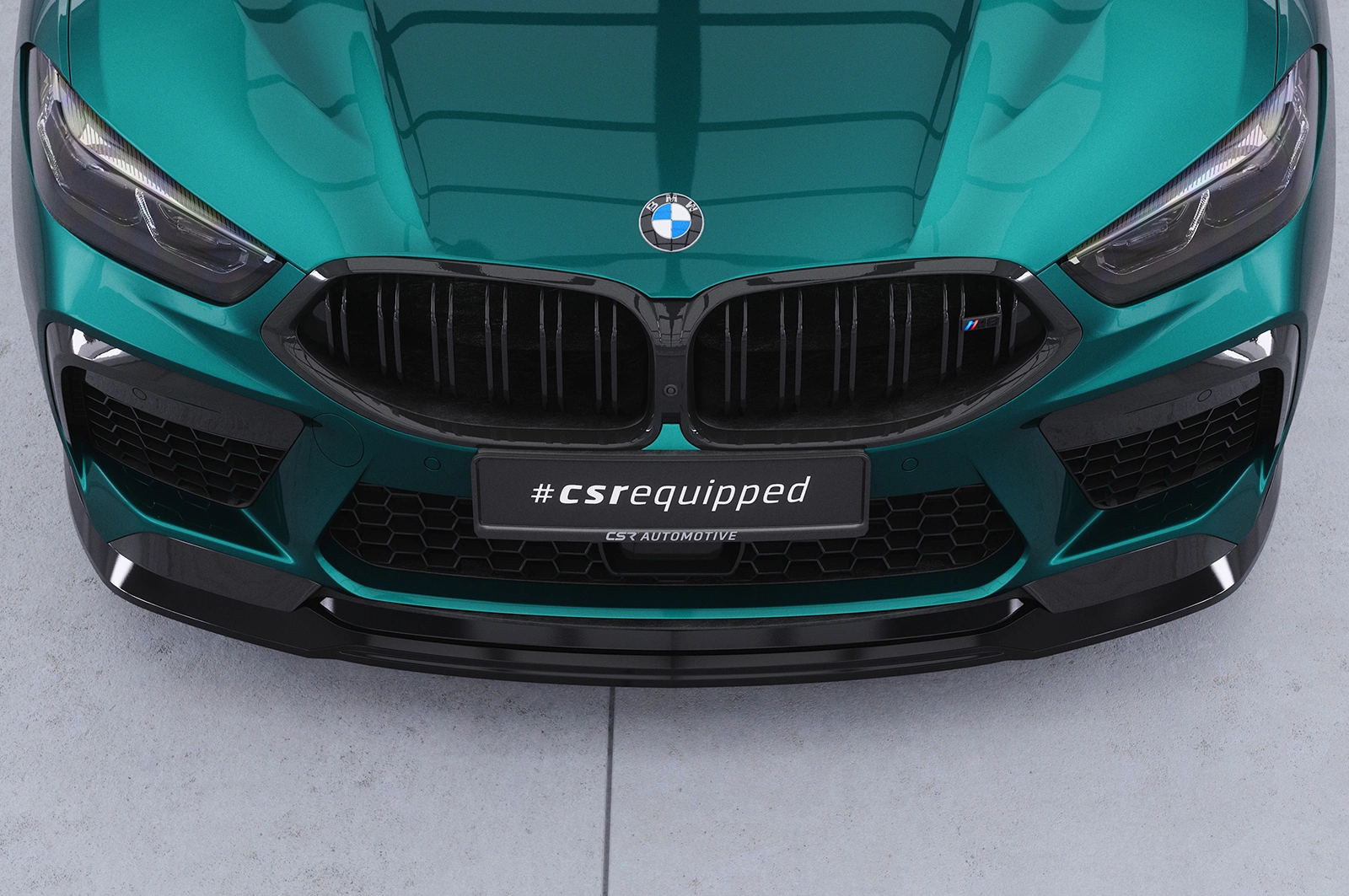 Voorspoiler BMW M8 Competition (F91/F92/F93) glans zwart