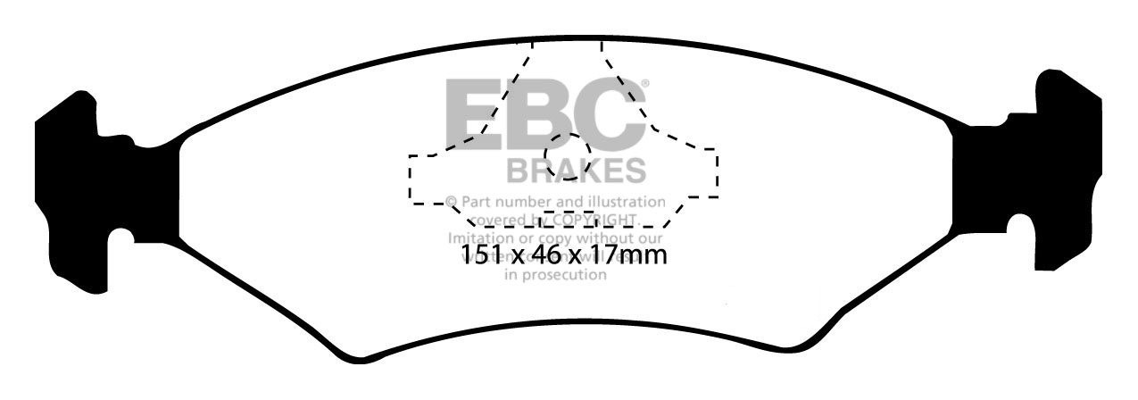 EBC Brakes TVR Chimaera 4.0 93-94 Remblokken voorzijde yellowstu