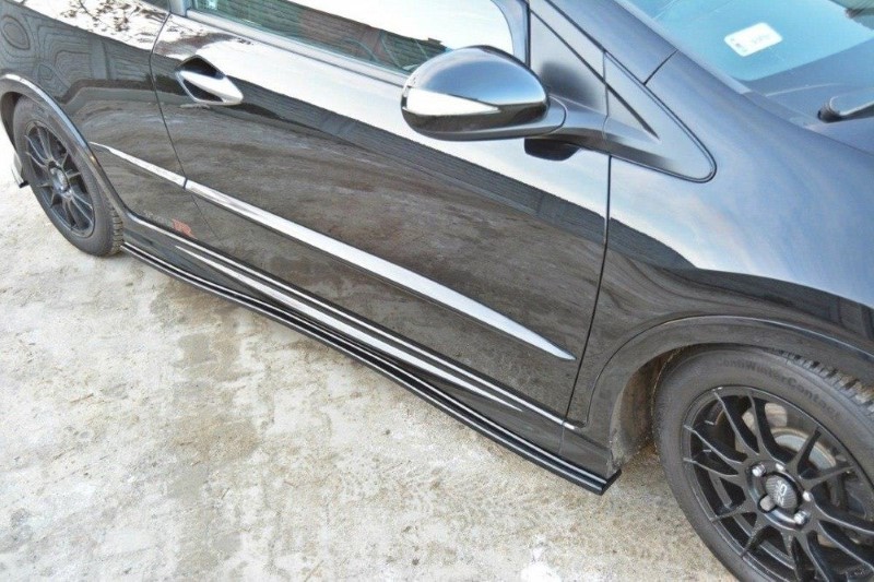 Zijskirts Diffusers Honda Civic VIII Type S/R Glanzend Zwart