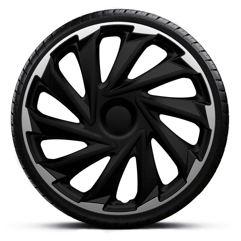 4-Delige Wieldoppenset Misano 14-inch zilver/zwart