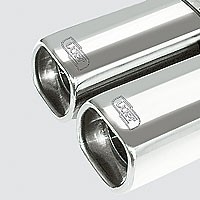 Einddemper Audi A4 B5 1994-2001 RVS eindstuk 80x65mm rond ulter