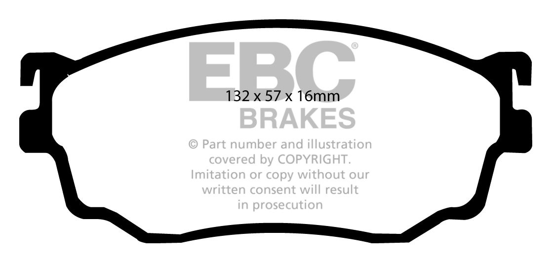 EBC Brakes Mazda Premacy 2.0 2001-2005 Remblokken voorzijde gree