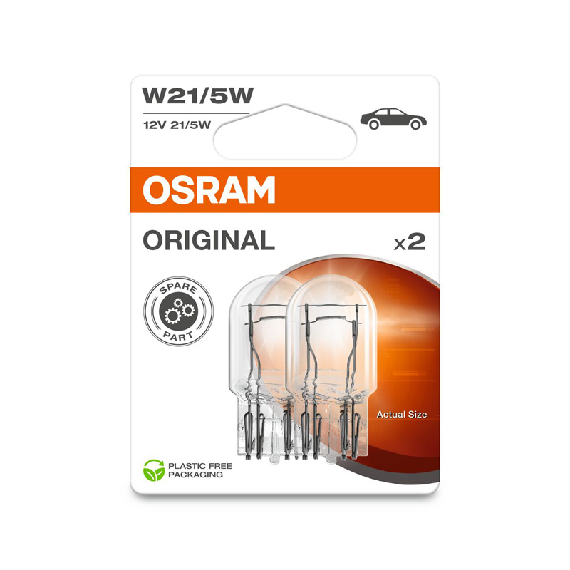 Osram Original Halogeen lampen - T20 W3x16Q - 12V/21-5W - set à 2 stuks