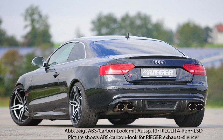 Diffuser Audi A5 s-line Rieger dubbele uitlaat links + rechts
