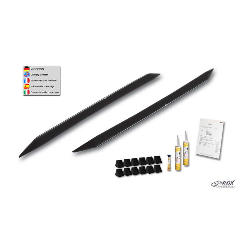Sideskirts  Volkswagen Caddy V 2020- 'Slim' (ABS)