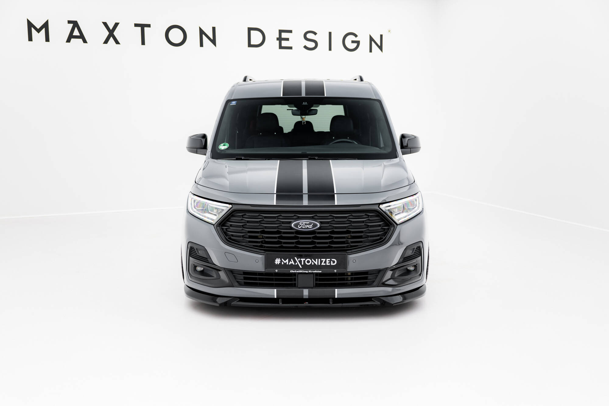 Voorspoiler Ford Transit Connect MK3 Maxton Glanzend zwart