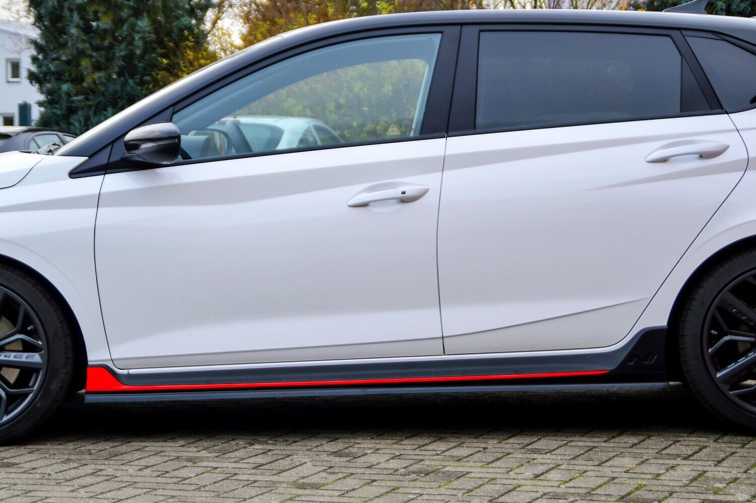 Zijskirts met vleugel achterkant Hyundai I20N Performance