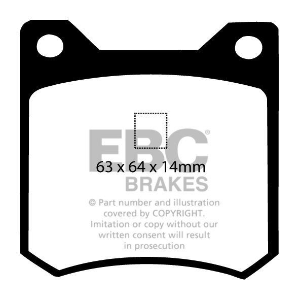 EBC Brakes FIAT Dino 2.4 69-72 Remblokken achterzijde yellowstuf