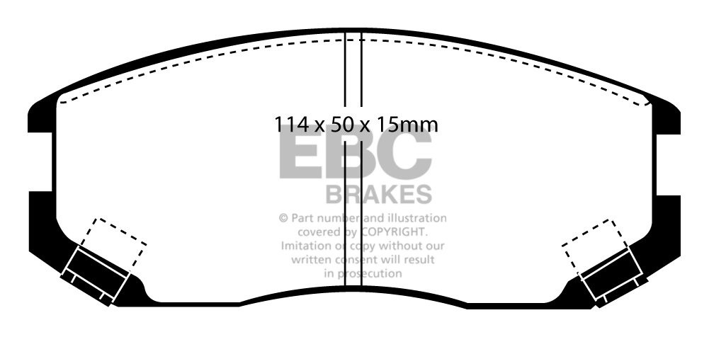 EBC Brakes MITSUBISHI Colt 1.6 (CJ4A) 96-2004 Remblokken voorzij