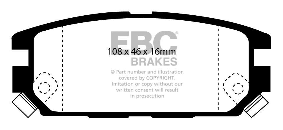 EBC Brakes MITSUBISHI 3000 GTO 3.0 94-2000 Remblokken achterzijd