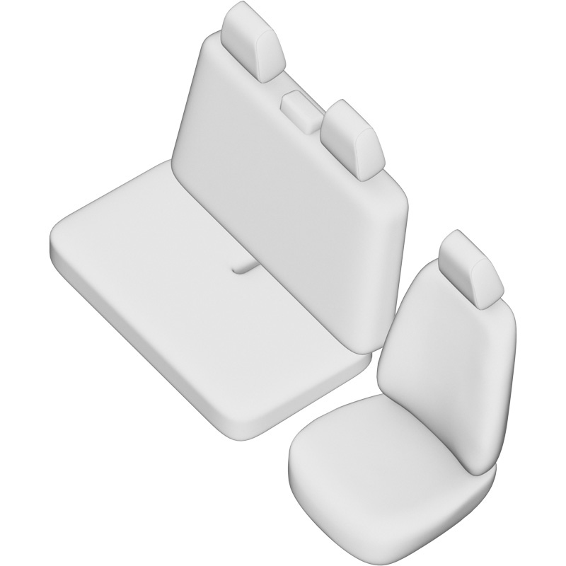 New York Design Kunstleder Stoelhoezenset 2+1  Renault Trafic/Opel Vivaro/Nissan Primastar 2001-2014