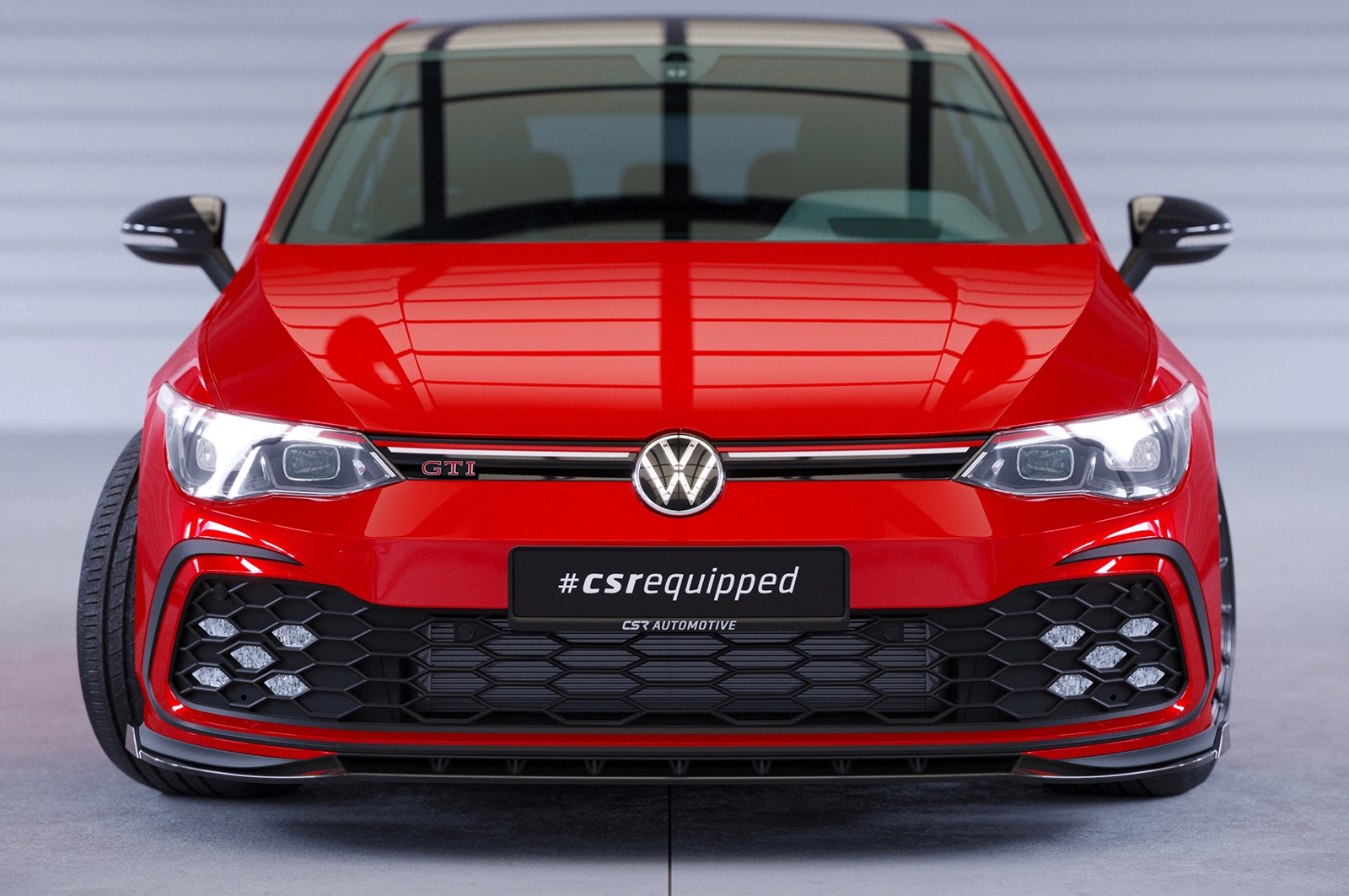 Voorspoiler VW Golf 8 (Typ CD) GTI/GTD/GTE/R-Line glans zwart – CSR Automotive (12/2019–)