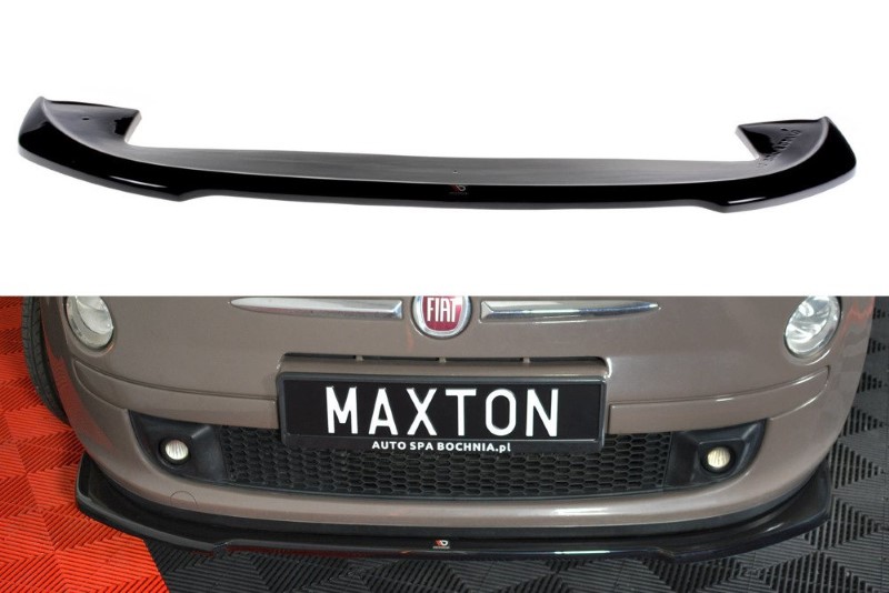 Voor Spoiler Fiat 500 Hatchback Preface V.2 Glanzend Zwart