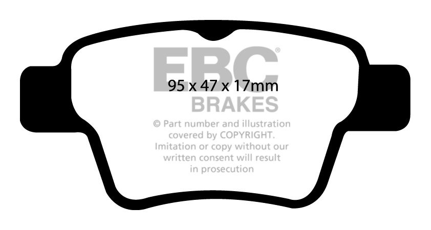 EBC Brakes PEUGEOT 207 1.6 Turbo (175) 2007-.. Remblokken achter