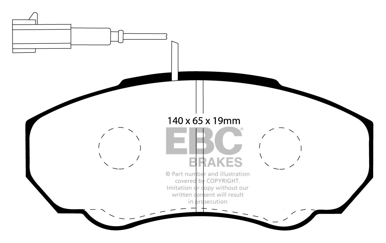 EBC Brakes FIAT BEDRIJFSWAGEN Ducato 2.0 2001-2006 Remblokken vo