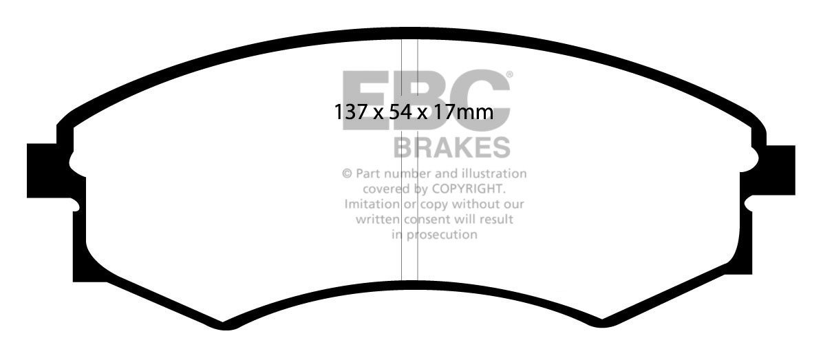 EBC Brakes HYUNDAI Lantra 1.8 92-95 Remblokken voorzijde