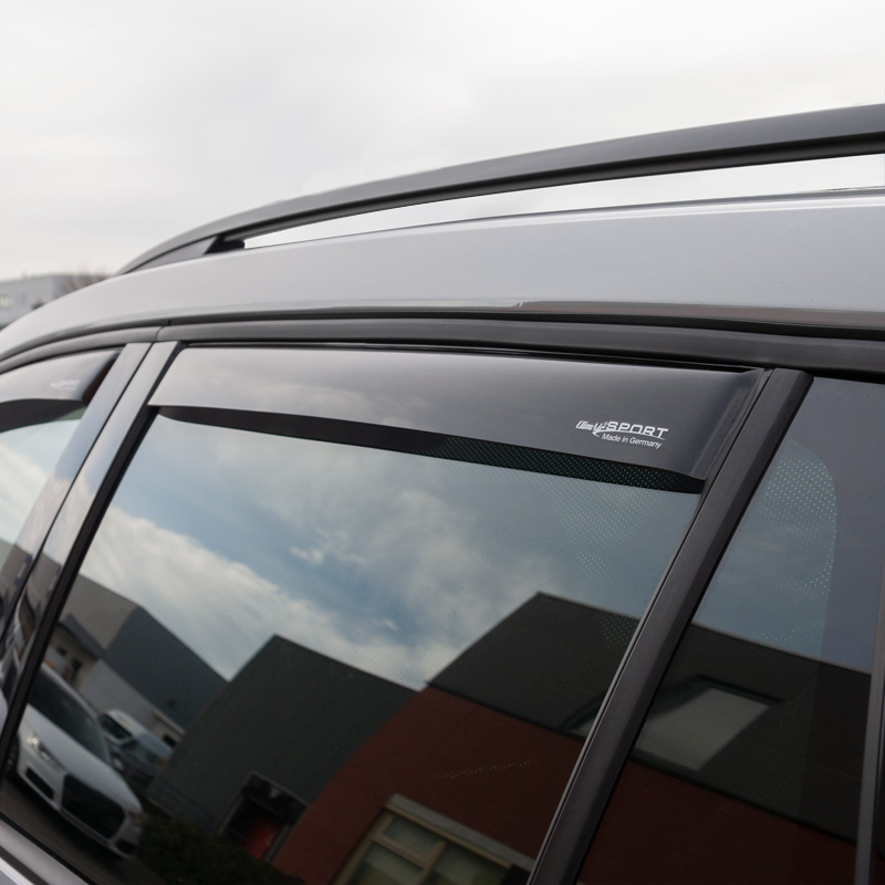 Zijwindschermen Dark  Skoda Kodiaq 2017- (enkel met zwarte raamlijsten)