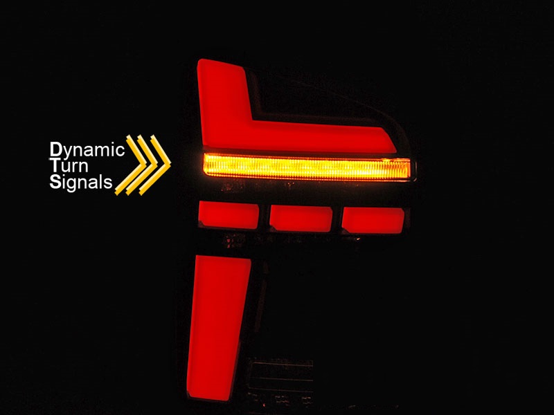 Achterlichten VW Transporter T6 LED Tube Dynamic Achterdeuren Rood