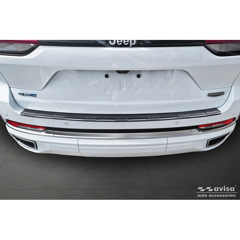 Zwart RVS Achterbumperprotector  Jeep Grand Cherokee V (WL) 2022- 'Ribs'
