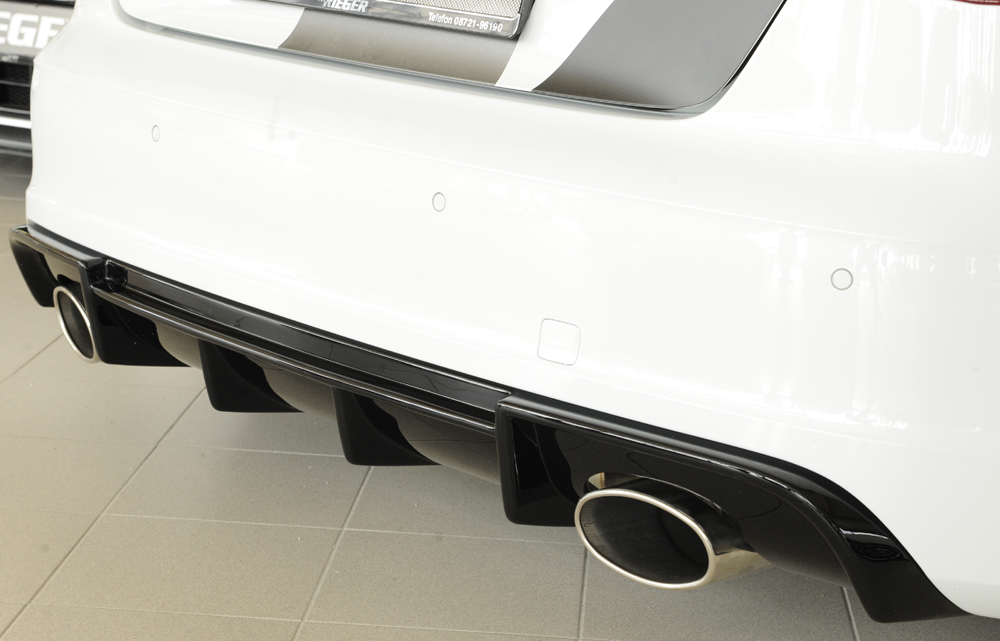 Achterbumper Diffusor Audi A3 8V 12-16 3deurs/Sportback Glossy black Rieger