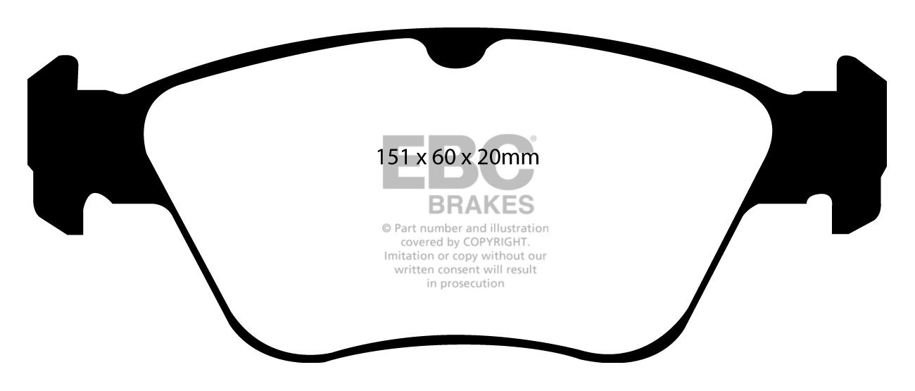 EBC Brakes MERCEDES SLK (R170) SLK200 (2.0) 96-97 Remblokken voo