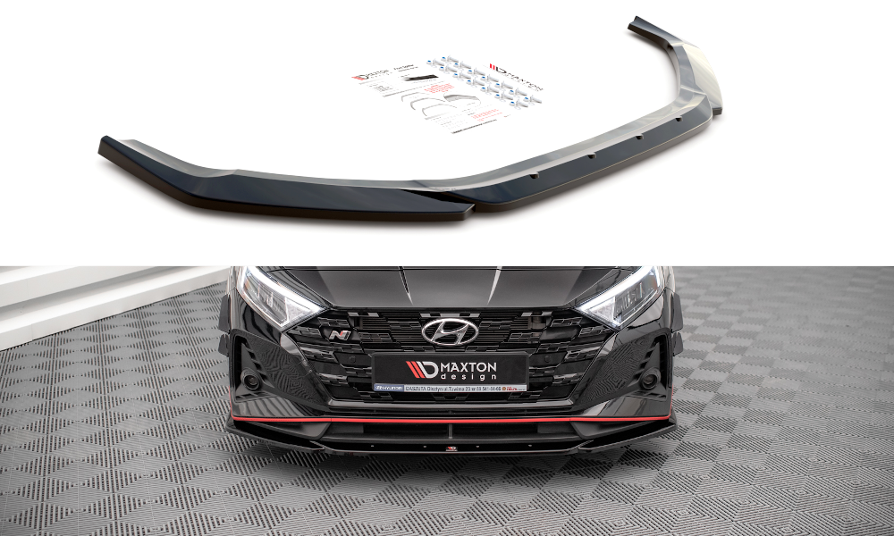 Voorspoiler V.3 Hyundai I20 N Mk3 Glans Zwart