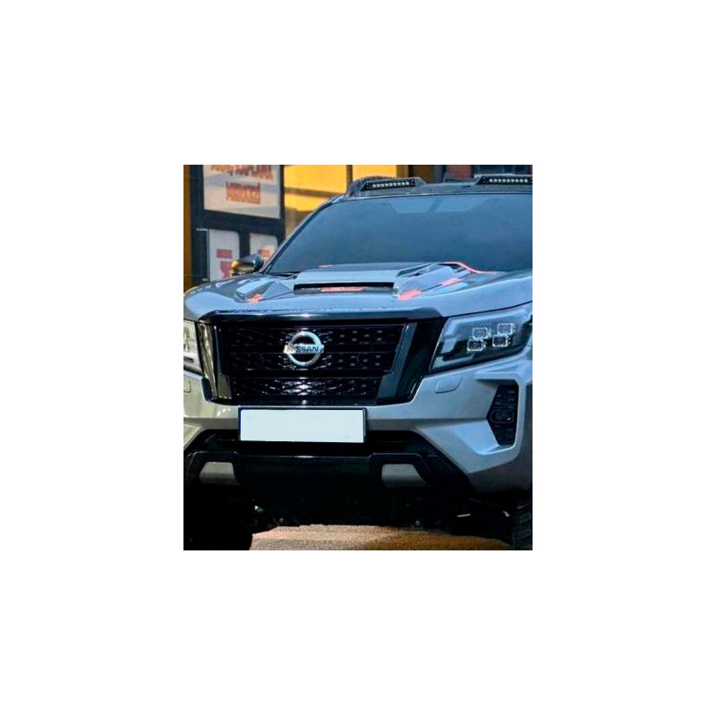 Motorkapluchtinlaat (Scoop)  Nissan Navara D23 NP300 2014-2021 - Matzwart