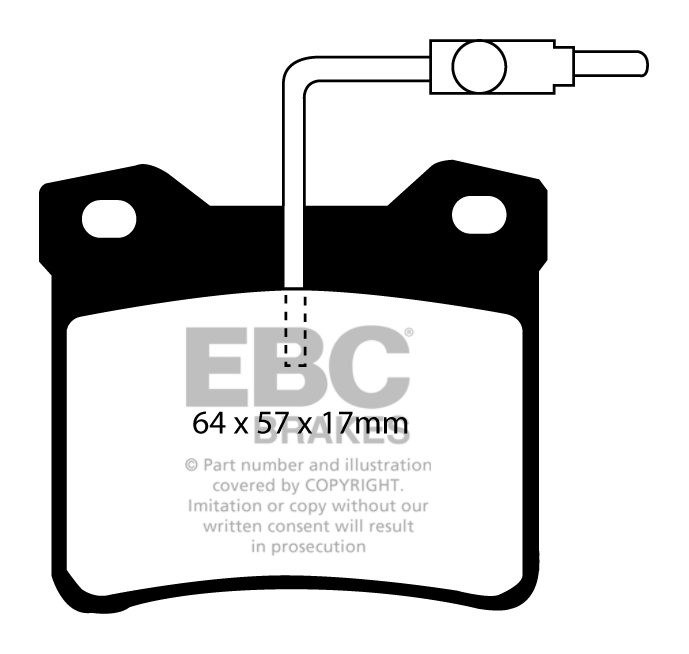 EBC Brakes PEUGEOT 605 2.1 TD 89-91 Remblokken achterzijde