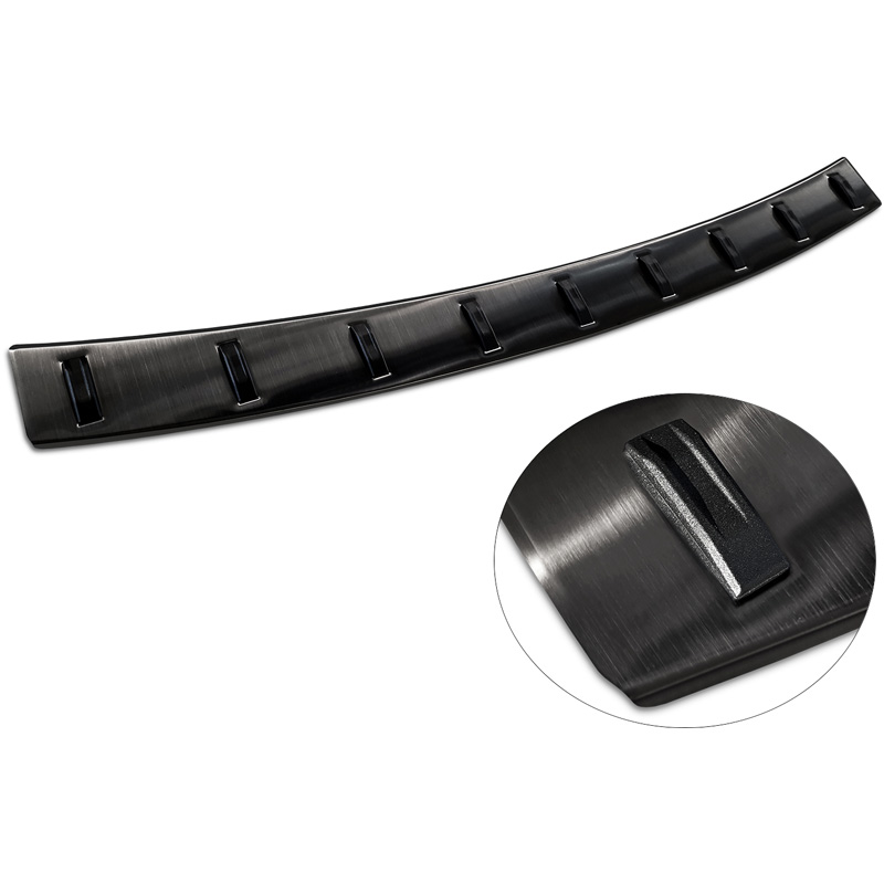 Zwart RVS Achterbumperprotector  Mercedes B-Klasse (W247) 2019- (incl. AMG) 'STRONG EDITION'