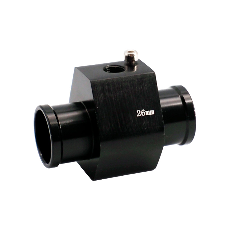 Simoni Racing Watertemperatuursensor Fitting - Zwart geanodiseerd aluminium - Ø26mm