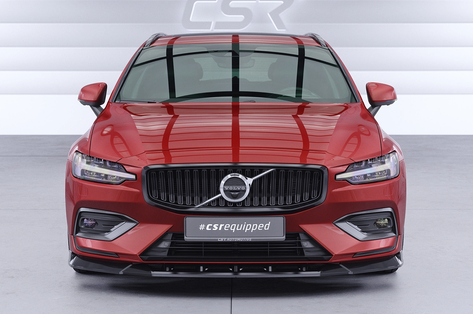 Voorspoiler Volvo S60 (3e Gen) / V60 (2e Gen) Glans Zwart - CSR Design