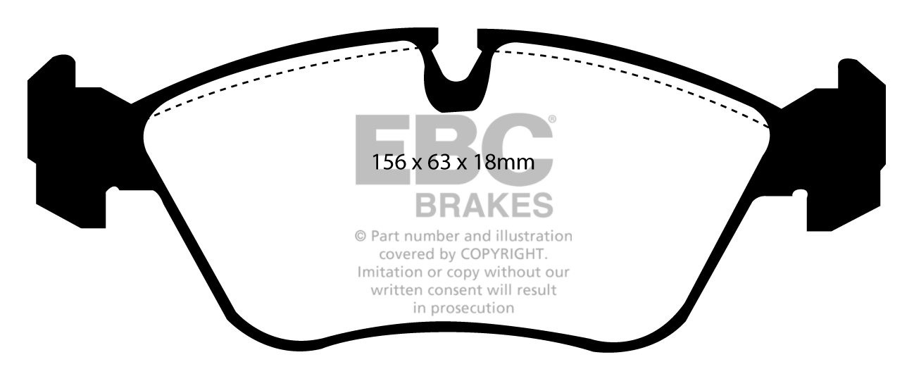 EBC Brakes VOLVO 850 2.3 Turbo 93-97 Remblokken voorzijde yellow