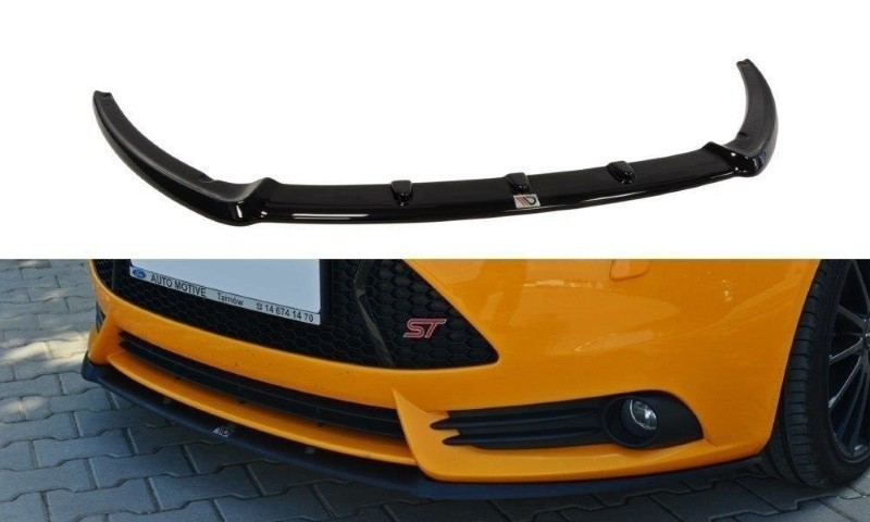 Voorspoiler Ford Focus ST Mk3 (Cupra) Glanzend Zwart