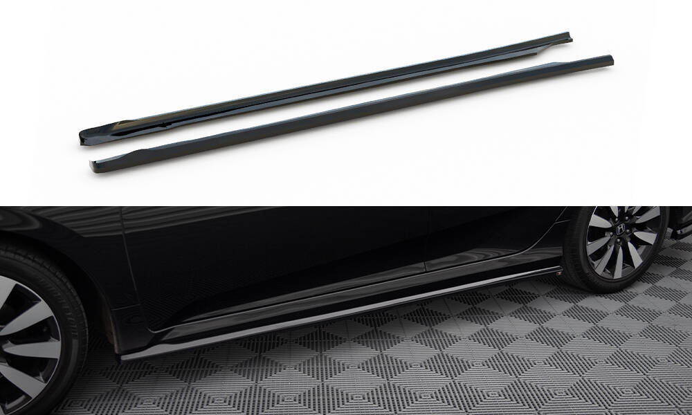 Zijskirts Honda Civic Maxton Glans Zwart