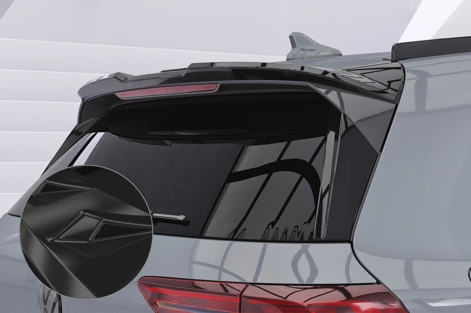 Achterspoiler VW Golf 8 glans zwart