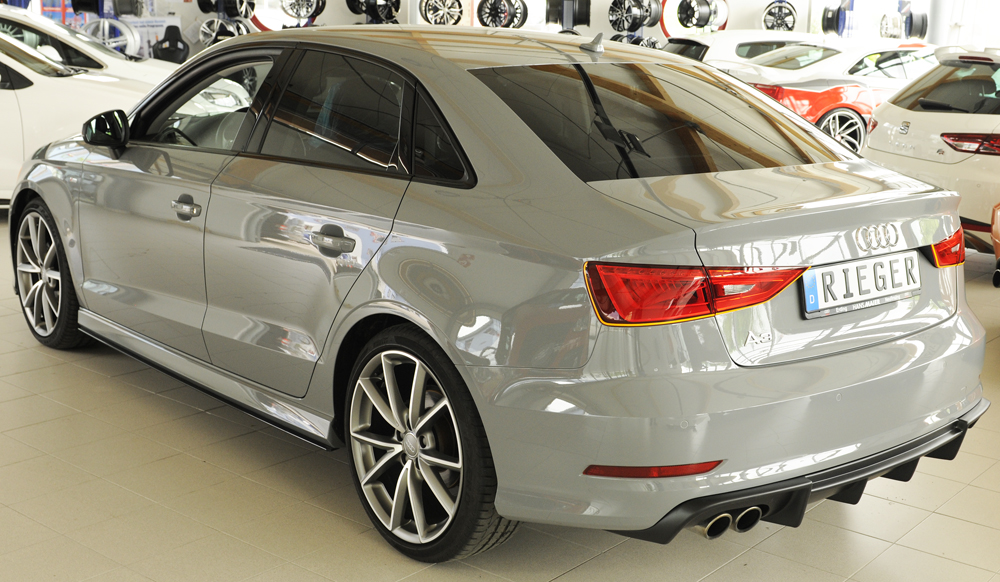 Achter Skirt Audi A3 8V 12-16 S-line Rieger Carbon Look