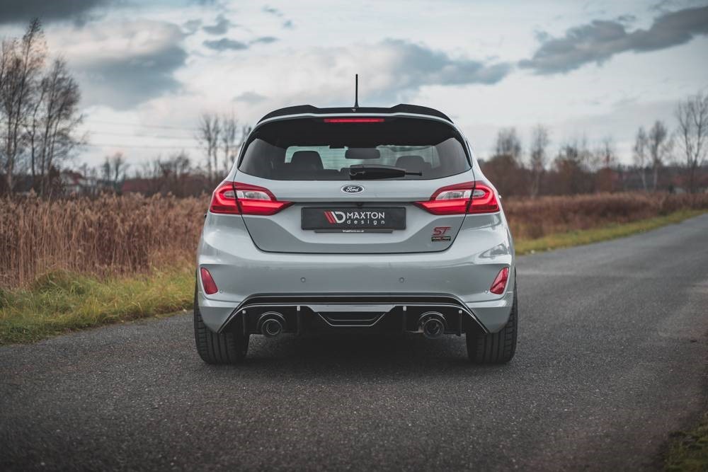 Diffuser Ford Fiesta ST MK8 Maxton Glans Zwart met Milltek Uitlaatsysteem + GPF