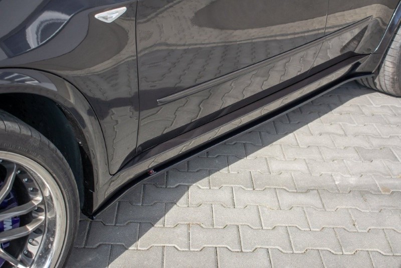 Zijskirts Diffusers BMW X5 E70 Facelift M-Pack Glanzend Zwart