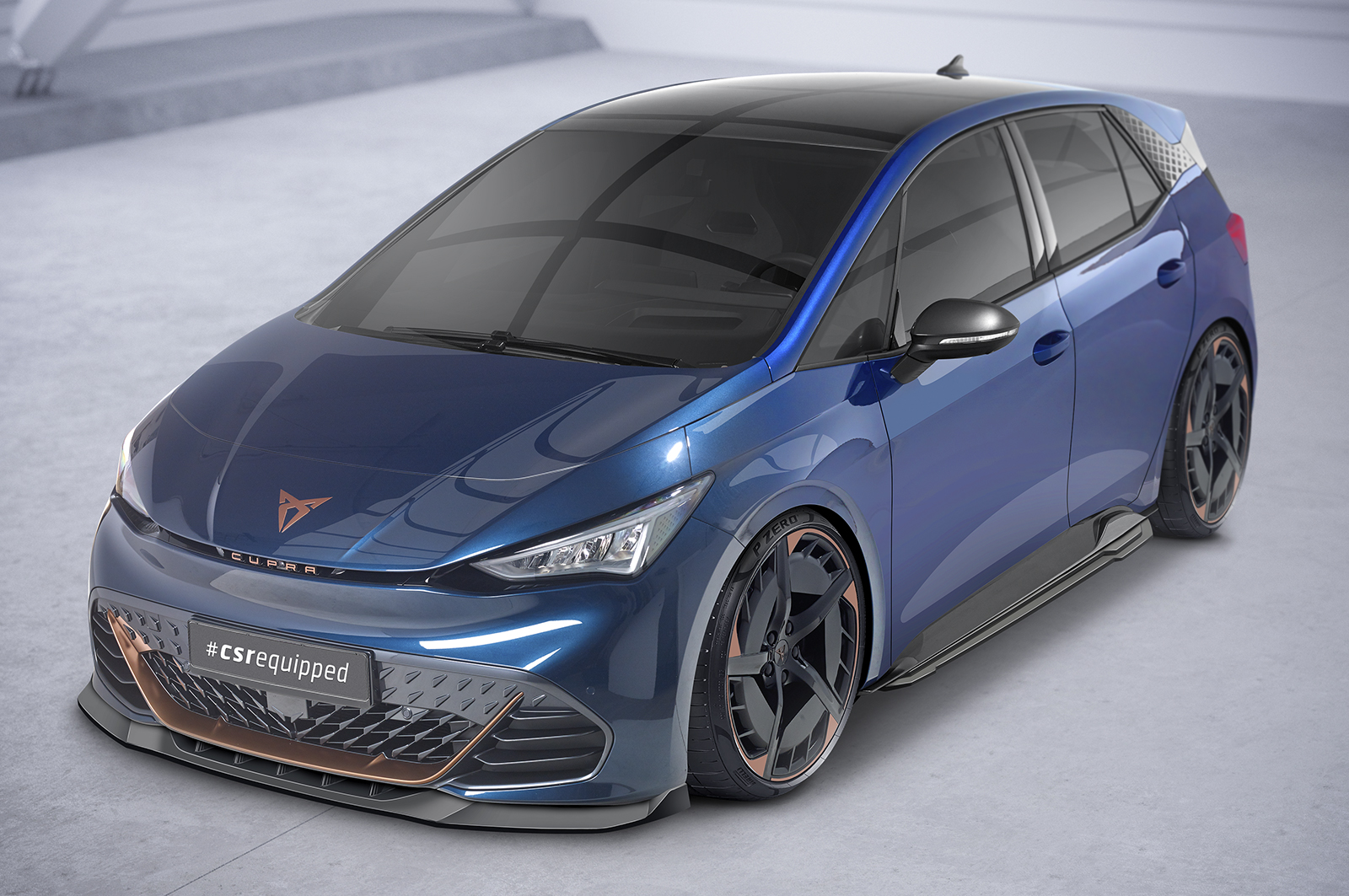 Voorspoiler Cupra Born CSR Glans Zwart