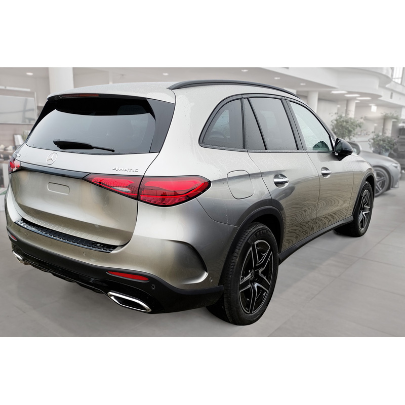 Zwart-Chroom RVS Achterbumperprotector  Mercedes GLC II (X254) 2022- 'Ribs'