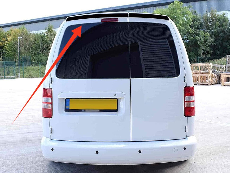 Dakspoiler VW Caddy 2004-2018 Deuren Glans Zwart