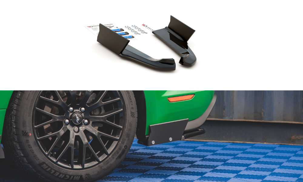 Zijdiffusers met Canards Ford Mustang GT MK5 FL Maxton Glans Zwart