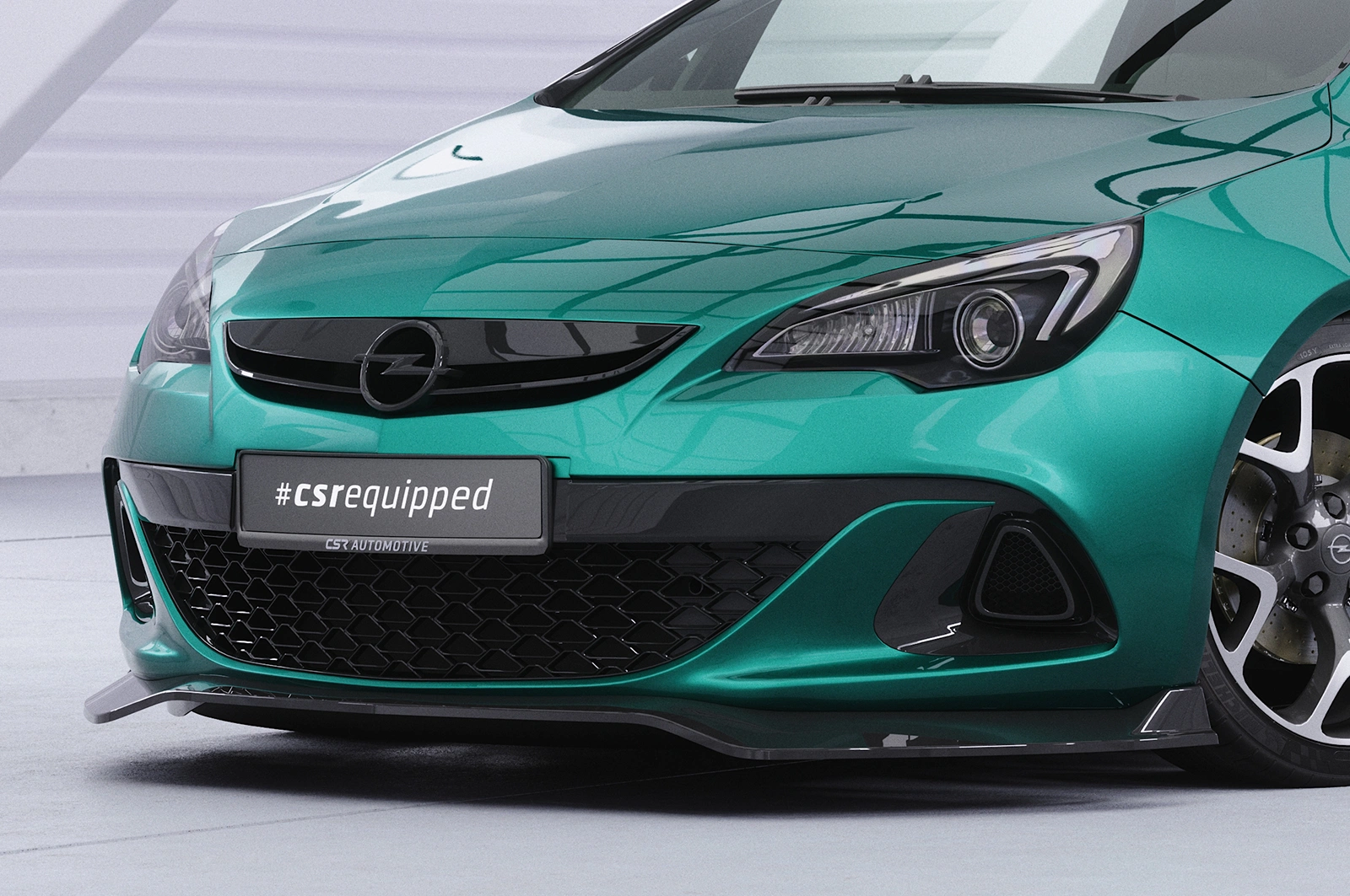 Voorspoiler Opel Astra J OPC glans zwart