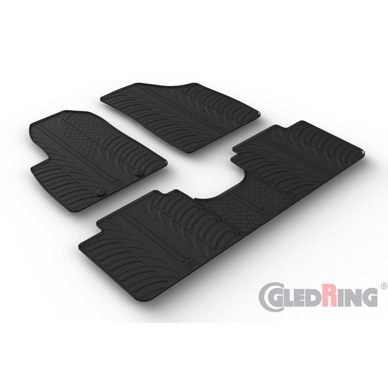 Rubbermatten  Forthing T5 Evo 2021- (T profiel 5-delig + montageclips)