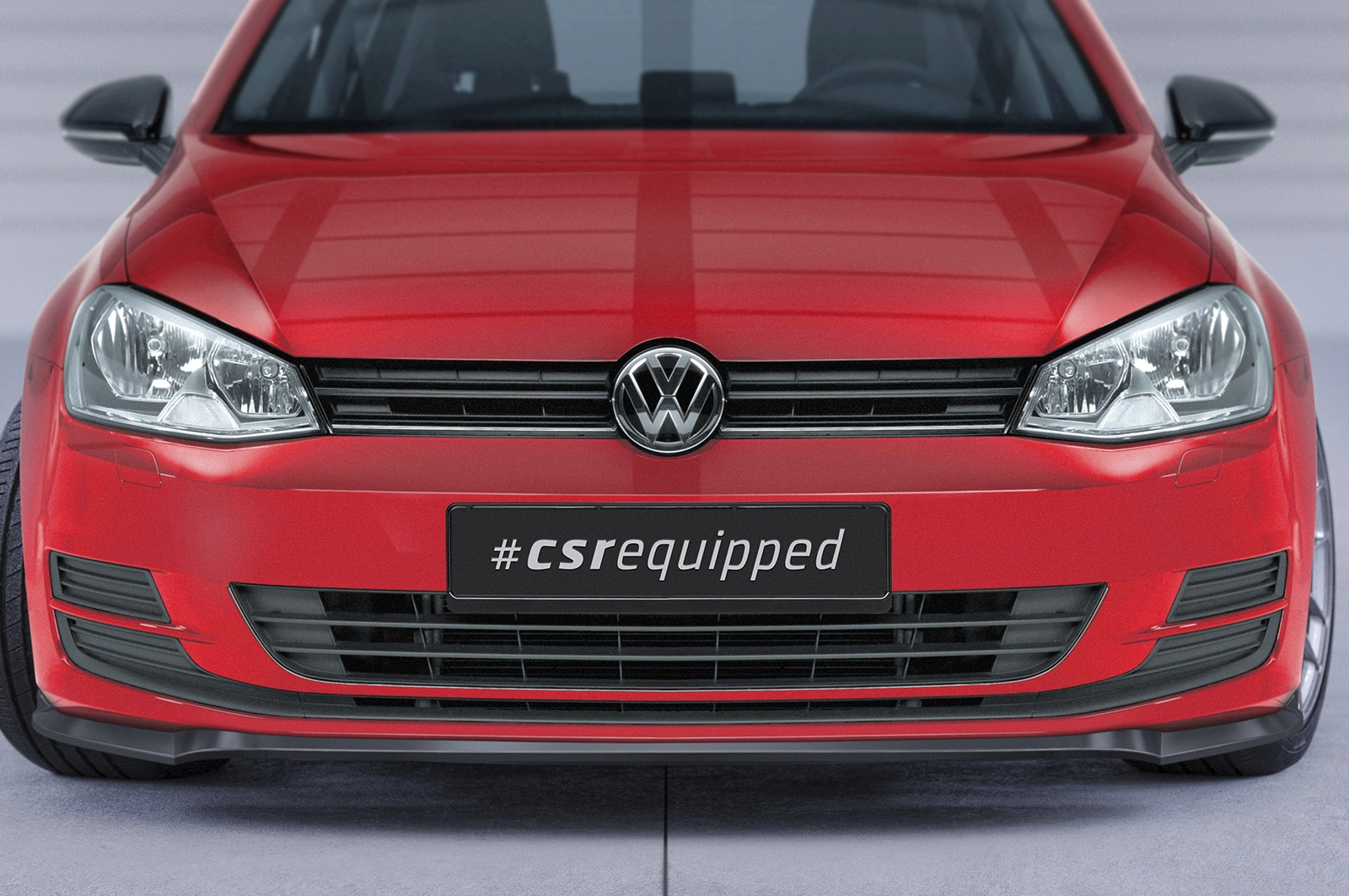 Voorspoiler VW Golf 7 Glans Zwart (08/2012 - 2017, pre-Facelift) van CSR Automotive