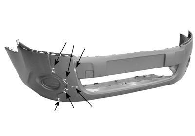 voorbumper, in primer, met lijstgaten Citroen Berlingo, 2008-201