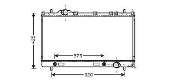 Radiator NEON II 99-04 350x630 1.6-16V/2.0-16V +/-A/C