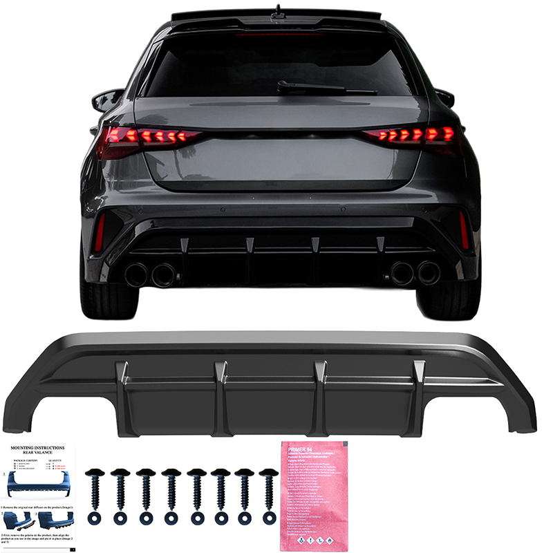 Oneway Complete bodykit  Audi A3 (8Y) Sedan S-Line/S3 Facelift 2025- - Glanzend zwart